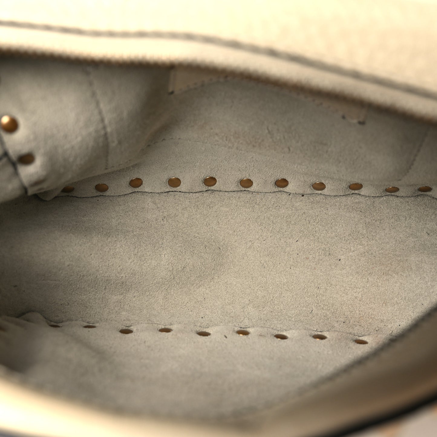 Grained Calfskin Turquoise Rockstud Rolling Camera Crossbody Bag Ivory