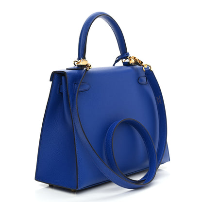 Hermes Epsom Kelly Sellier 25 Bleu Royal 3 of 11