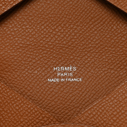 Hermes Epsom Calvi Card Case Gold 6 of 7