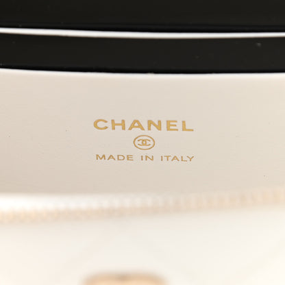 Chanel Caviar Quilted Small Vanity Case With Chain White 6 of 11