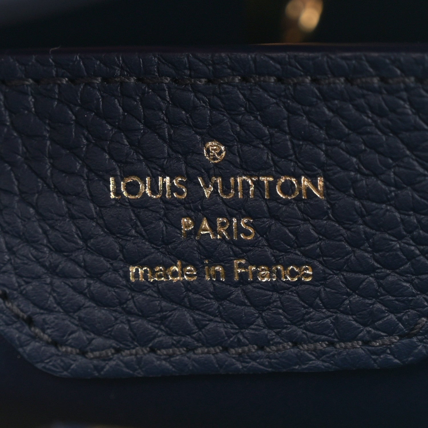Louis Vuitton Taurillon Snakeskin Capucines MM Blue 6 of 10