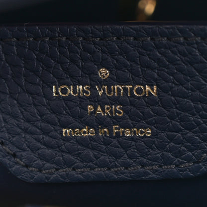 Louis Vuitton Taurillon Snakeskin Capucines MM Blue 6 of 10