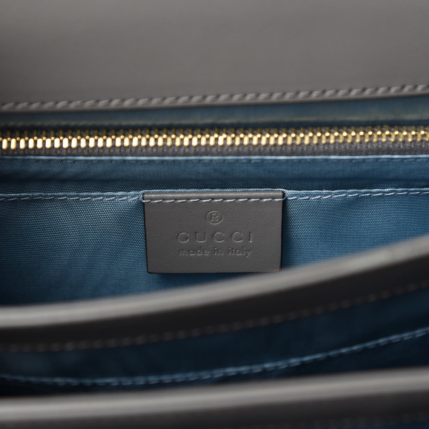 Smooth Calfskin Small Zumi Shoulder Bag Dusty Grey
