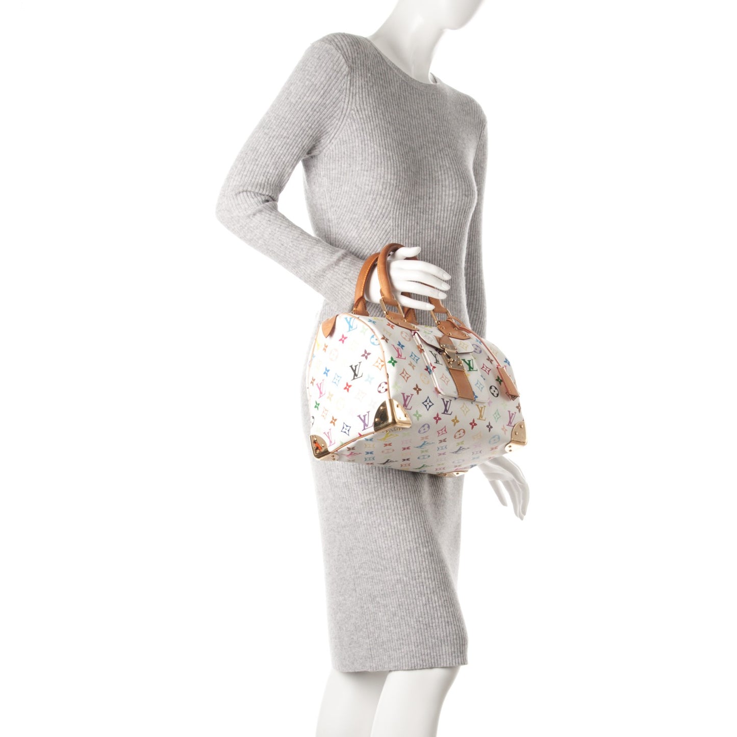 Monogram Multicolor Speedy 30 White