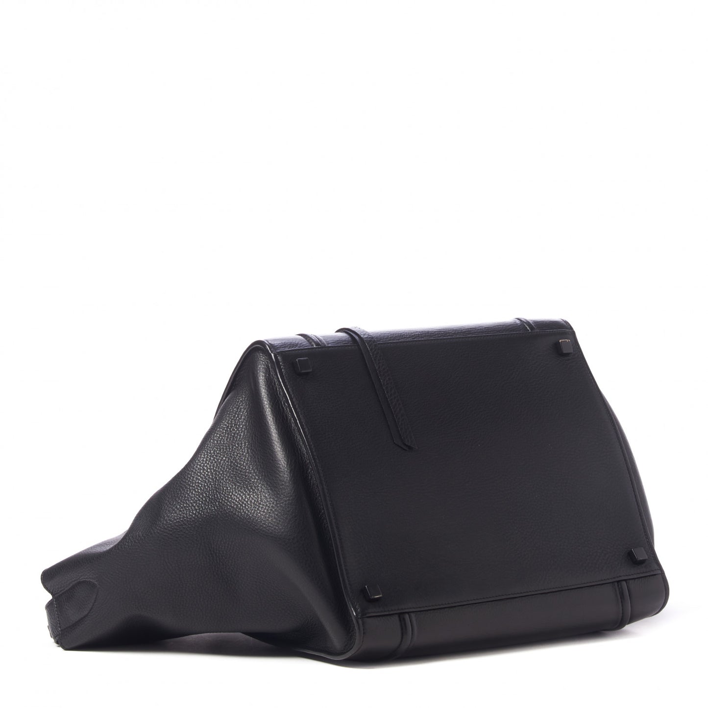 Grained Calfskin Medium Phantom Luggage Black