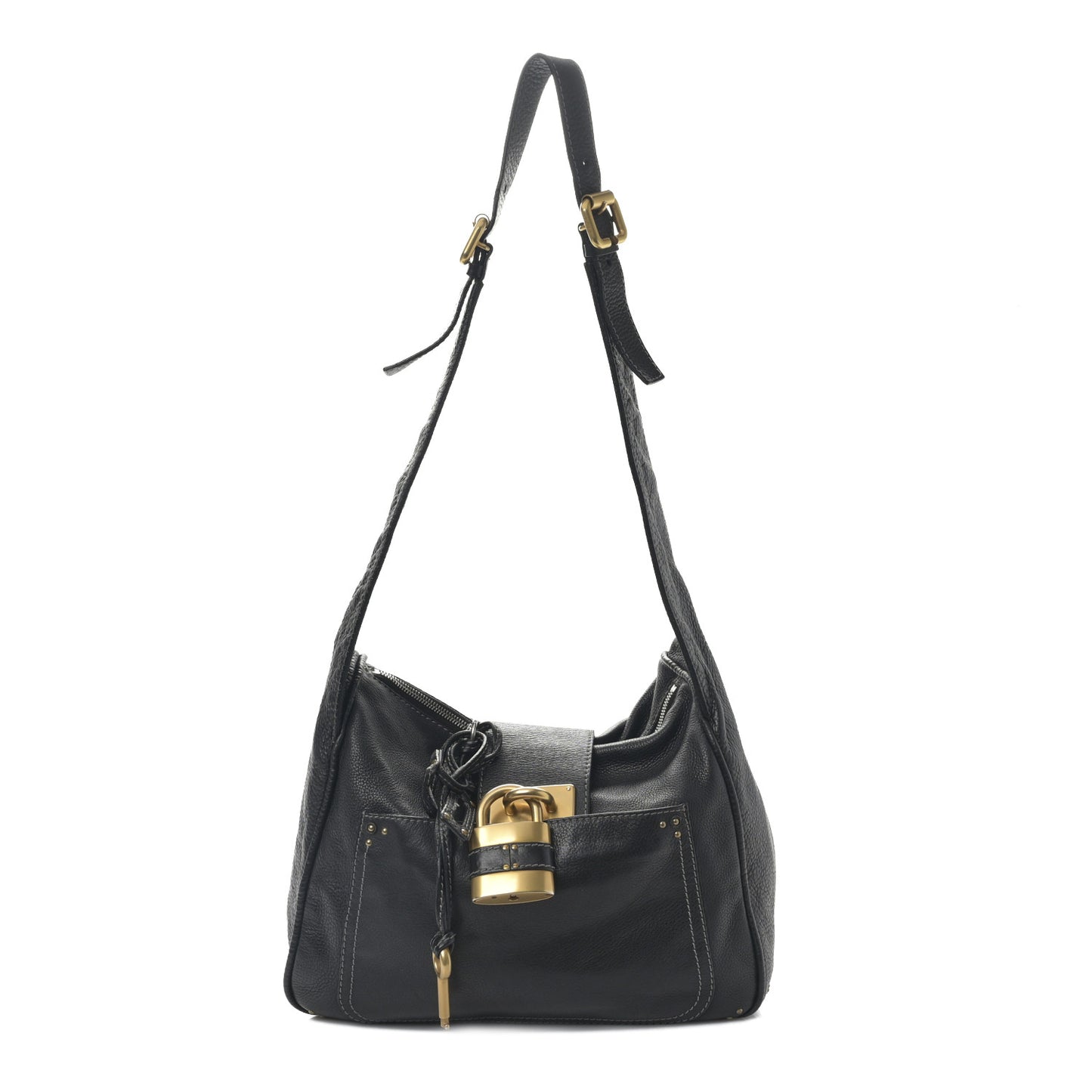 Calfskin Paddington Hobo Black