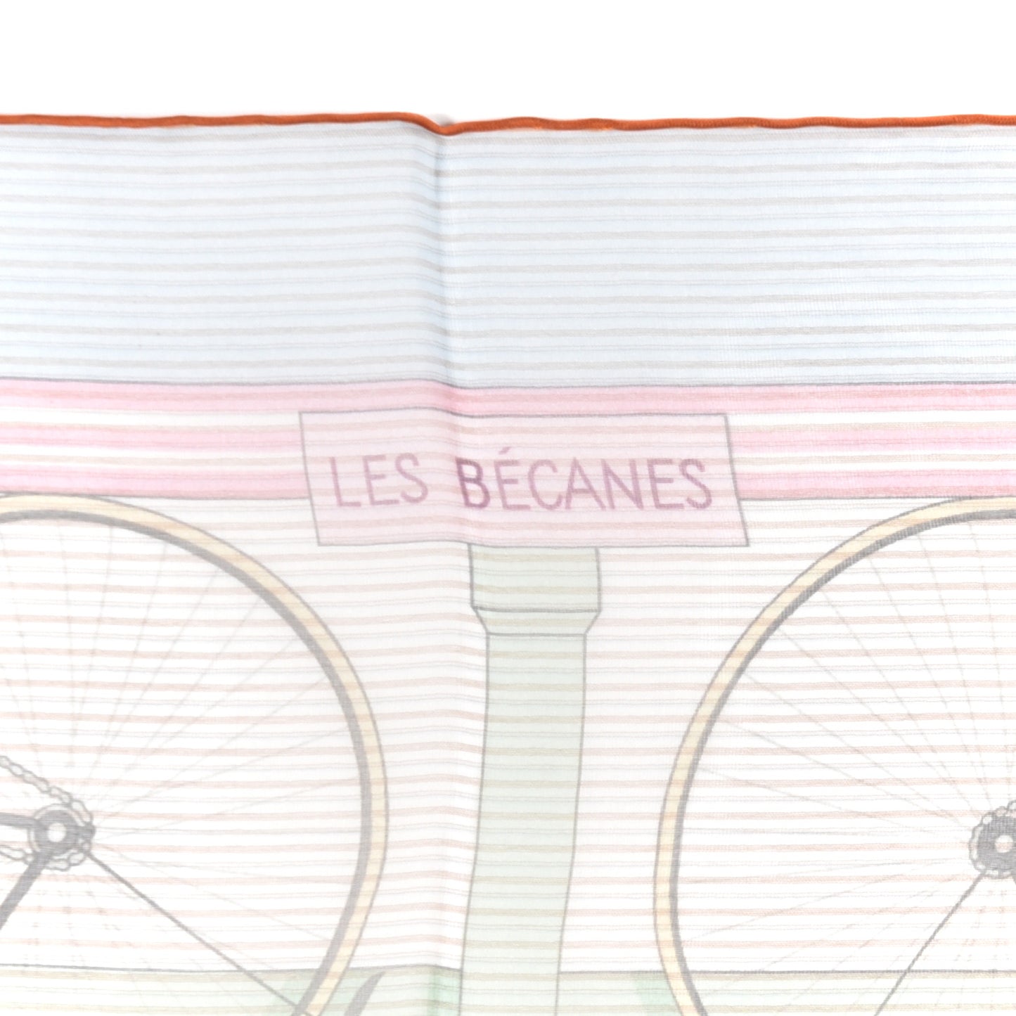 Silk Mousseline Les Becanes Scarf 70 Ciel Rose Vert Multicolor