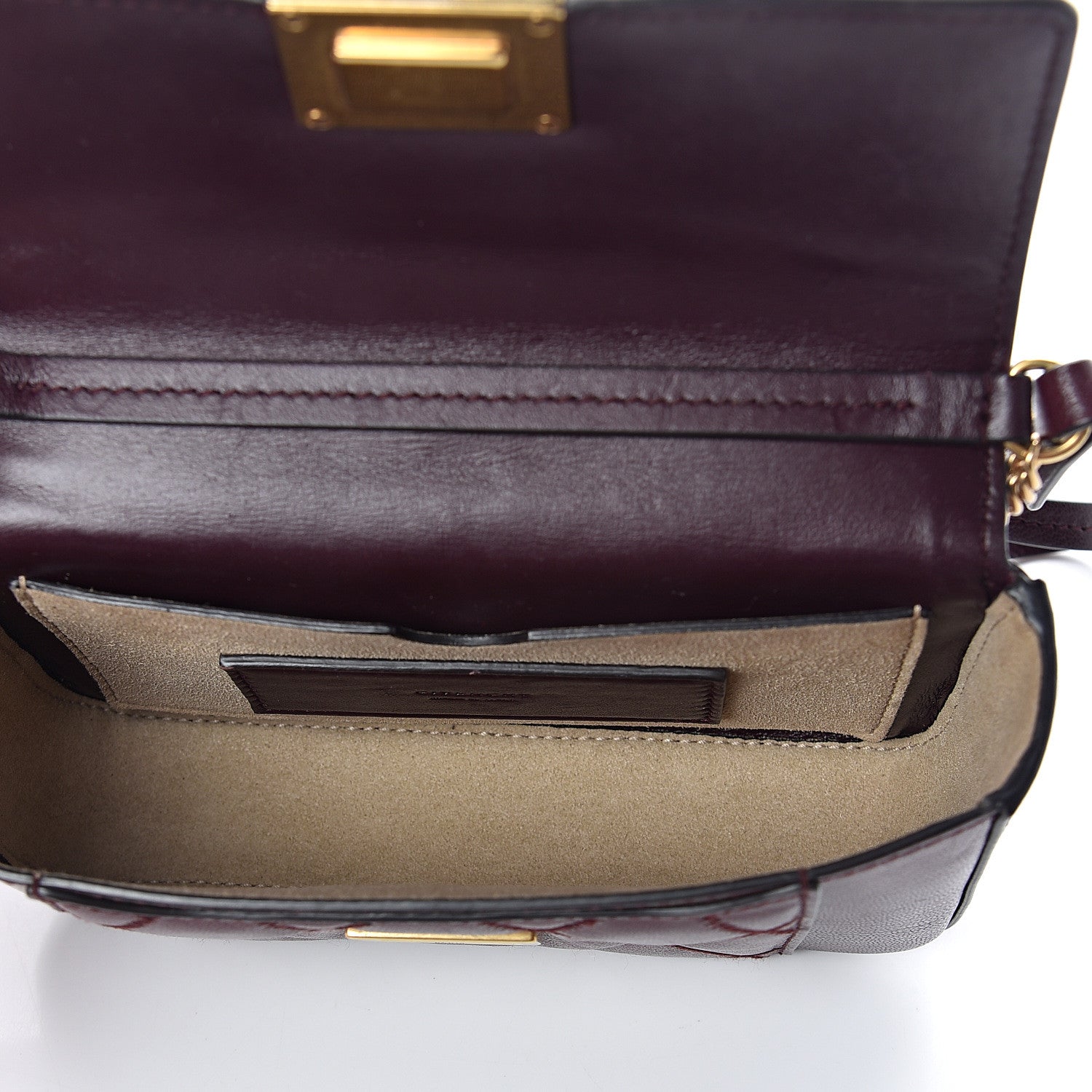 Givenchy Goatskin Quilted GV3 Mini Pocket Convertible Bag Aubergine 4 of 7
