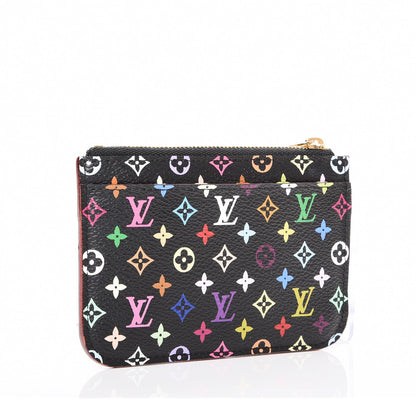 Louis Vuitton Monogram Multicolor Key Pouch Black Grenade 3 of 9
