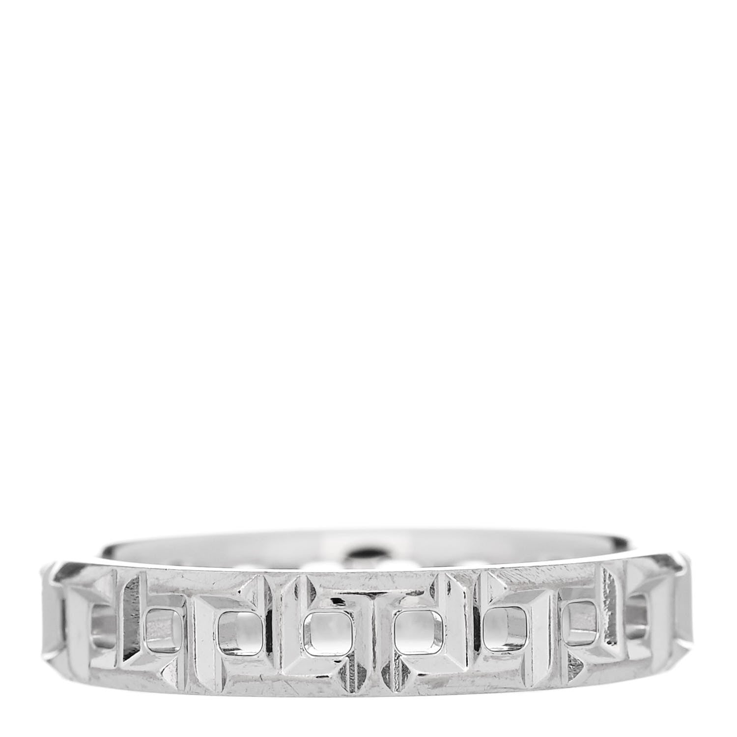 Tiffany 18K White Gold Narrow T True Band Ring 48 4.5 1 of 4