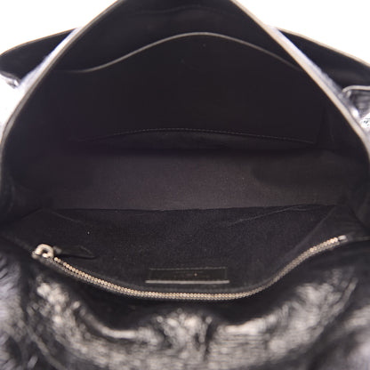Saint Laurent Crinkled Calfskin Matelasse Monogram Medium Niki Chain Satchel Black 5 of 11
