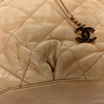 Chanel Lambskin Quilted Cloudy Bundle North South Tote Light Beige 14 of 14