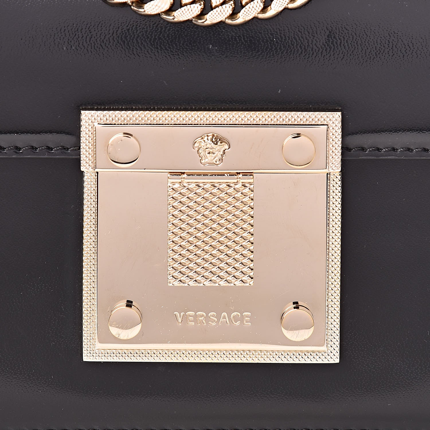 Versace Patent Small Diamante Flap Black 10 of 10