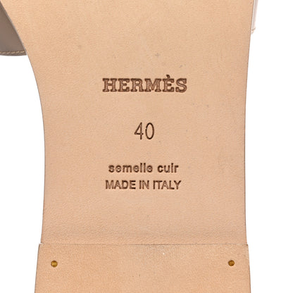 Hermes Box Calfskin Oran Sandals 40 Beige Mastic 8 of 8