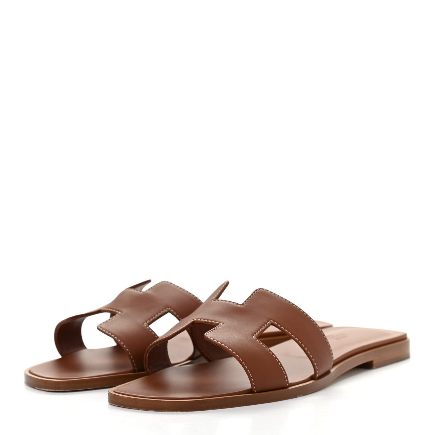 Box Calfskin Oran Sandals 38 Gold
