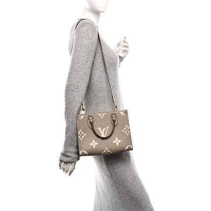 Louis Vuitton Empreinte Monogram Giant Onthego PM Tourterelle Creme 2 of 10