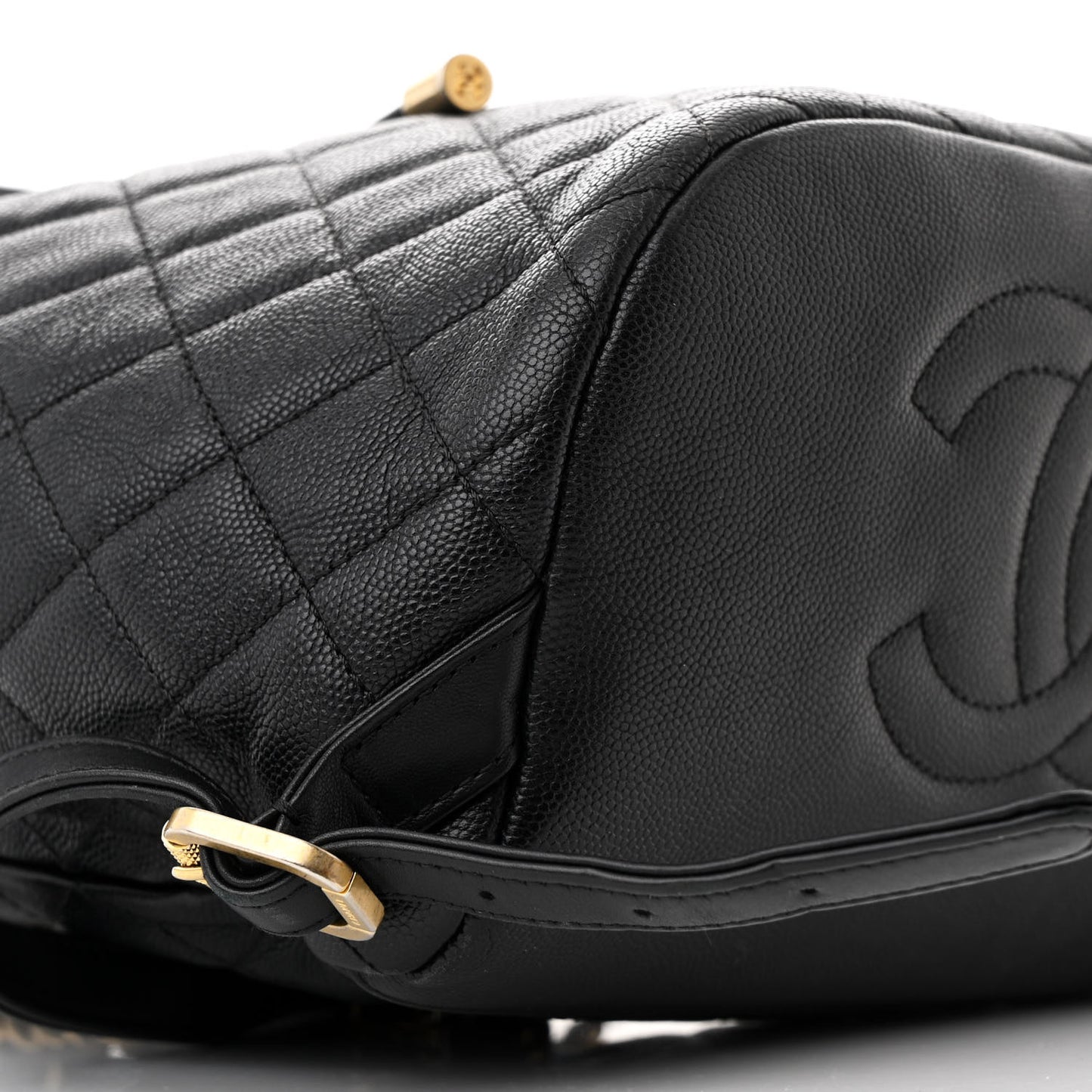 Caviar Quilted Filigree Backpack Black