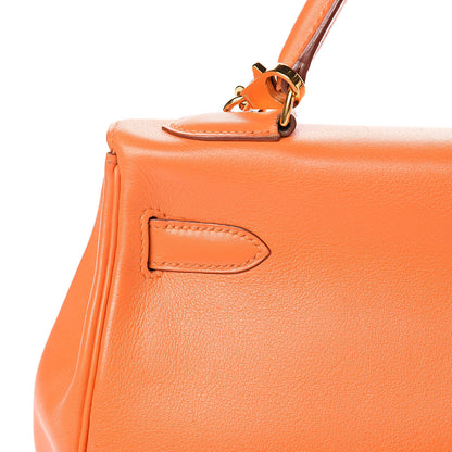 Hermes Swift Kelly Retourne 32 Orange 37 of 38