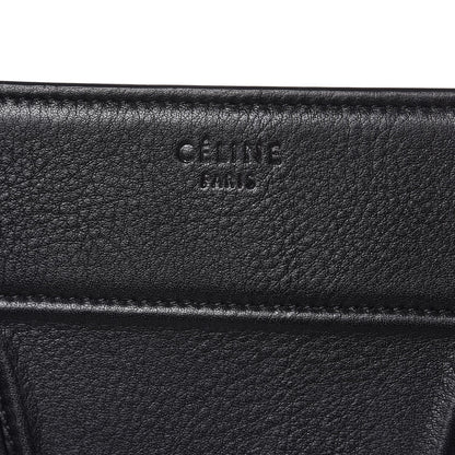 Celine Grained Calfskin Medium Phantom Luggage Black 6 of 11