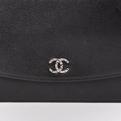 Chanel Caviar Sevruga Wallet On Chain WOC Black 11 of 15