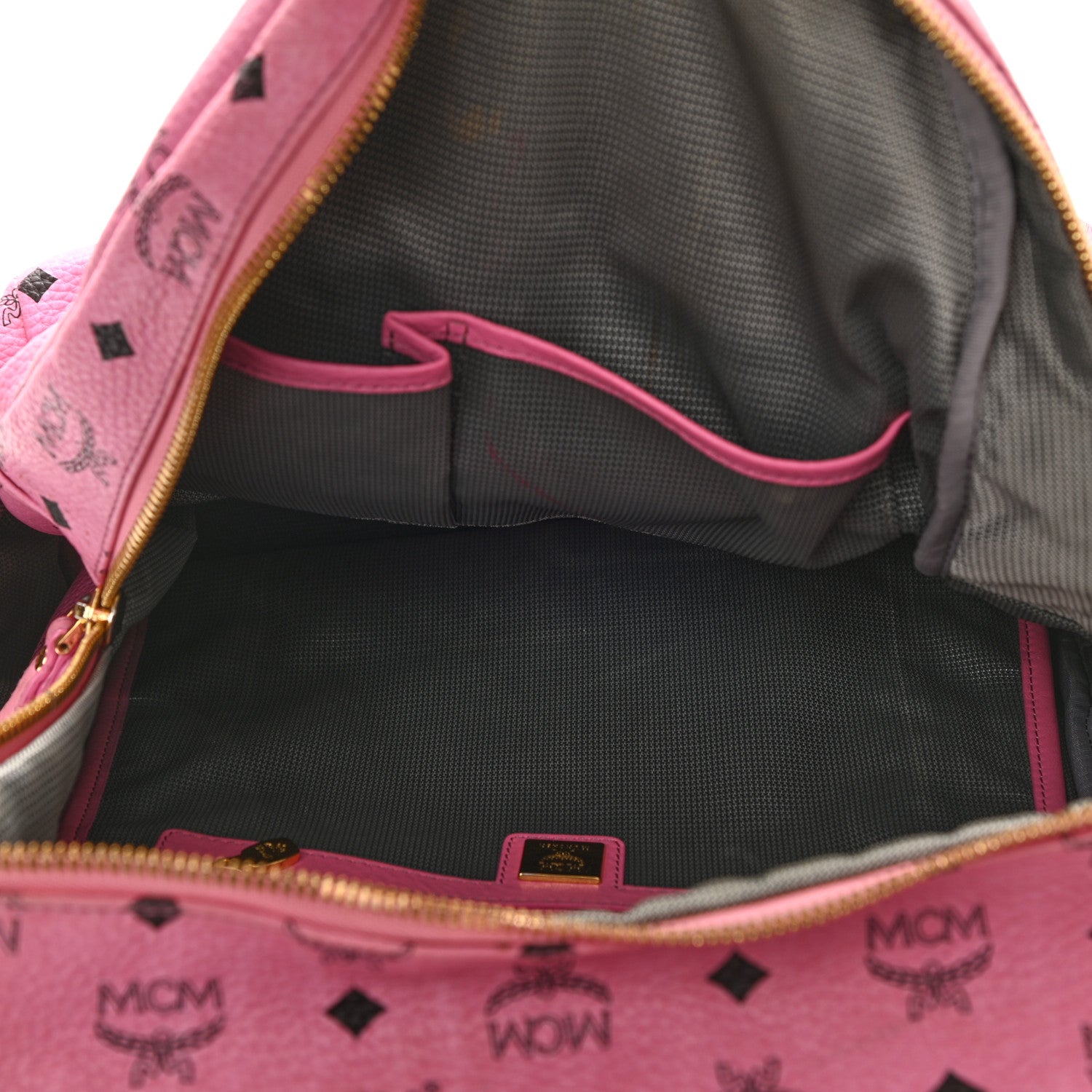 MCM Visetos Medium Side Studs Stark Backpack Pink 4 of 14