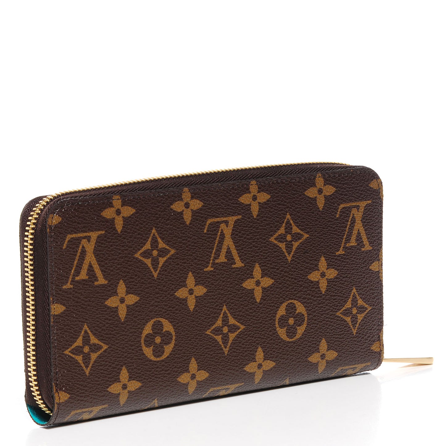 Monogram V Zippy Wallet Turquoise