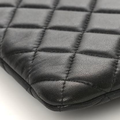 Chanel Lambskin Quilted Large Cosmetic Case Black 7 of 8