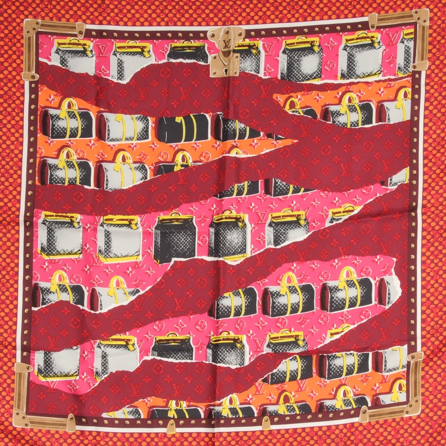 Silk Monogram Wallpaper Square Scarf