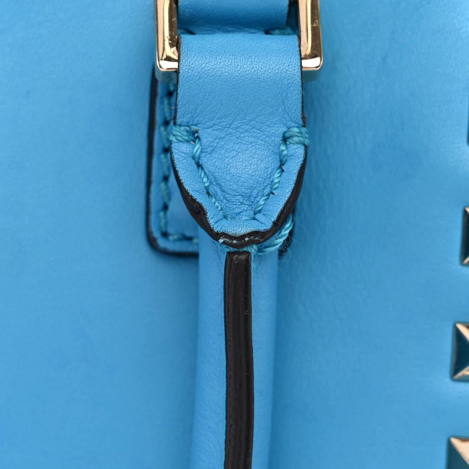 Valentino Garavani Vitello Small Rockstud Double Handle Tote Parrot 11 of 14