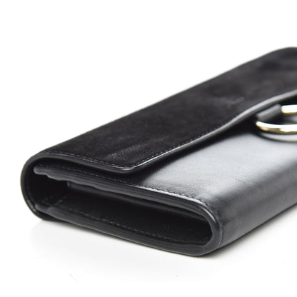 Chloe Suede Calfskin Faye Wallet Black 9 of 10