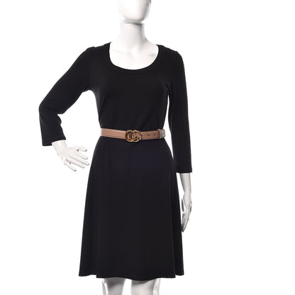 Gucci Calfskin Sculpted GG Belt 85 34 Nude 2 of 9