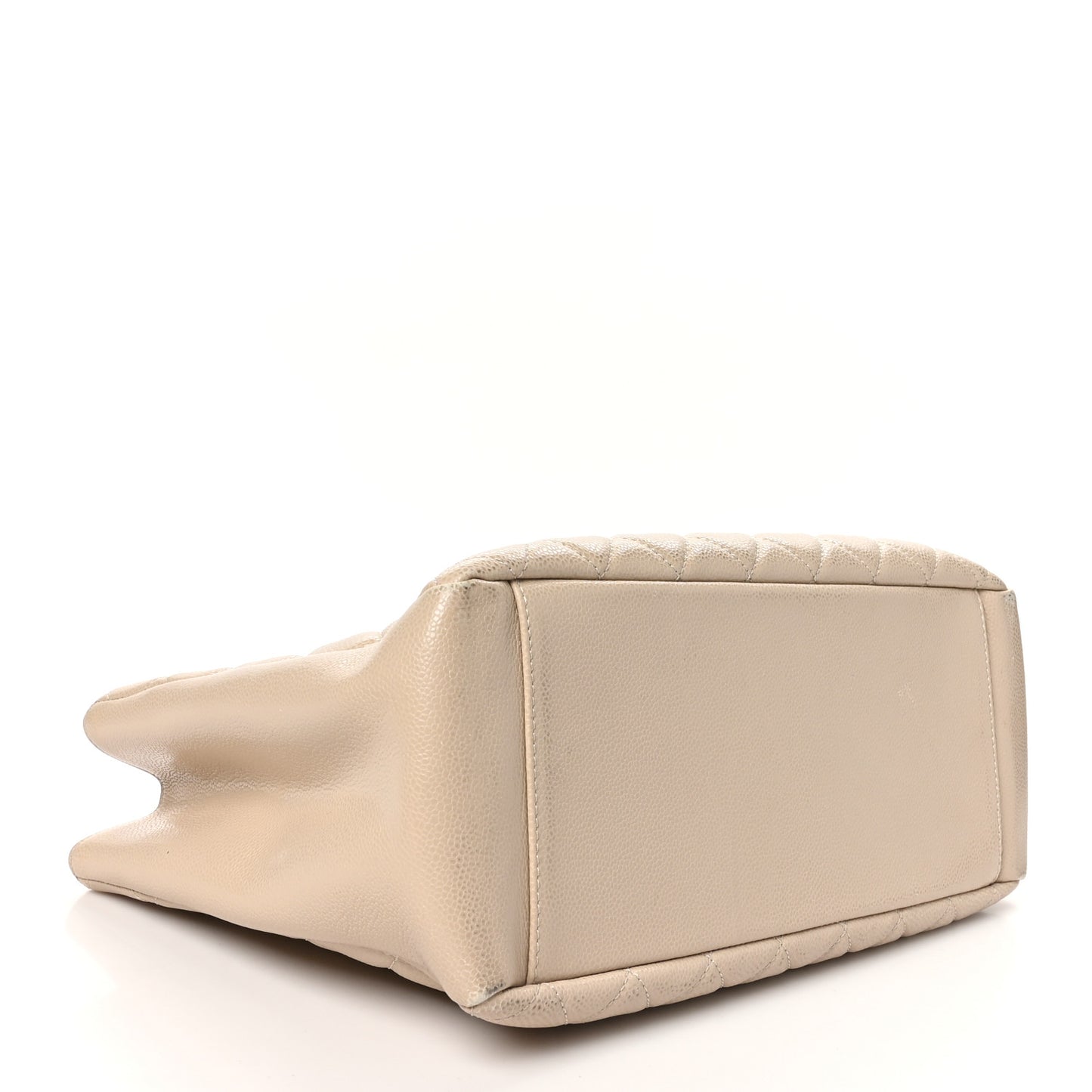Caviar Quilted Grand Shopping Tote GST Beige Clair