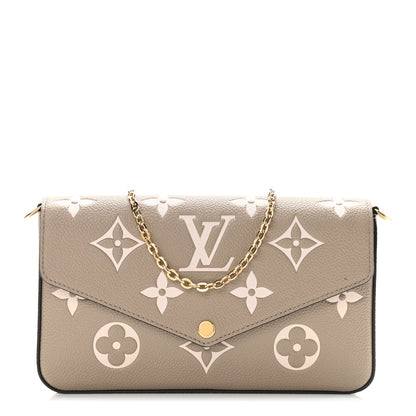 Louis Vuitton Empreinte Monogram Giant Felicie Pochette Tourterelle Creme 3 of 11