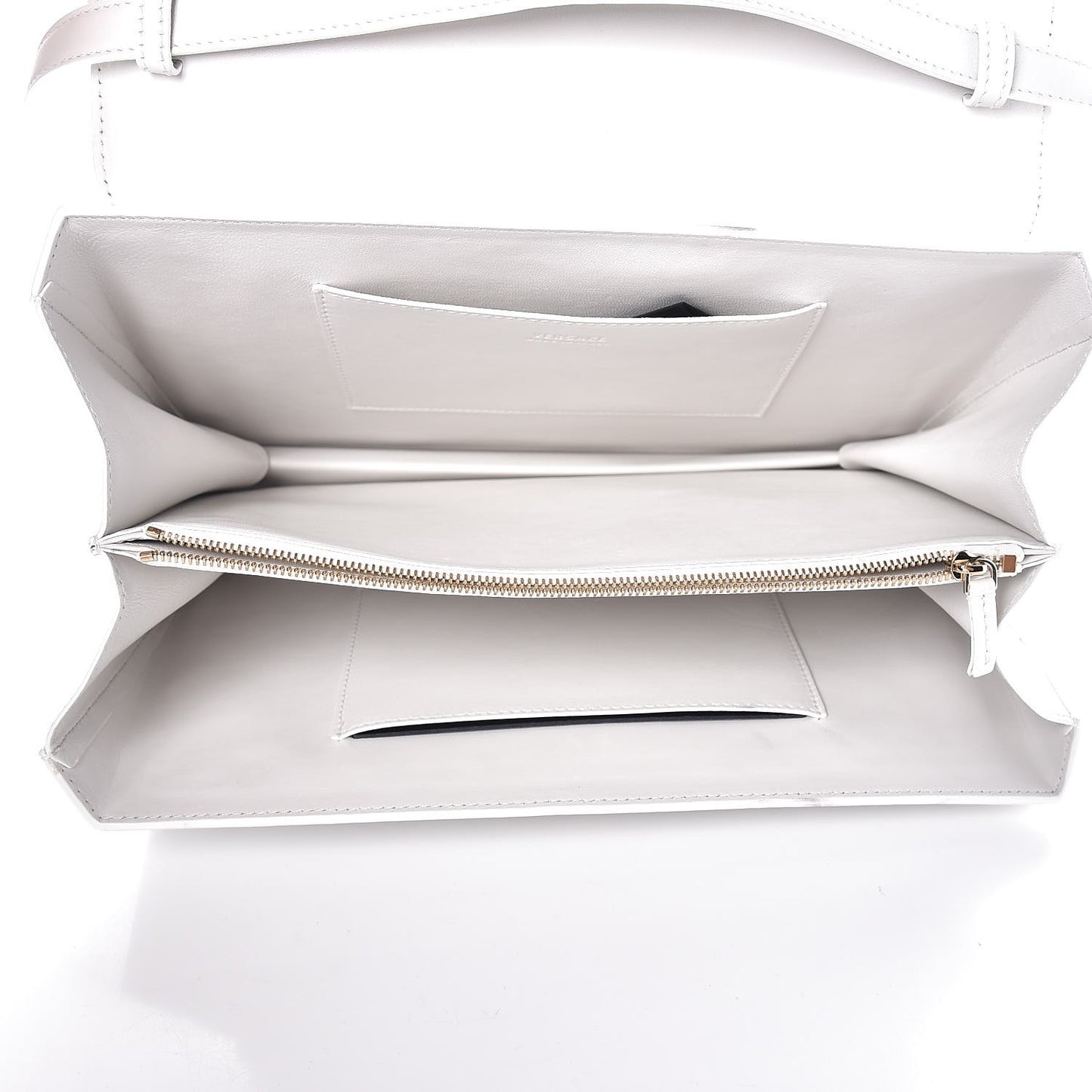 Calfskin Studded Large DV One Satchel White