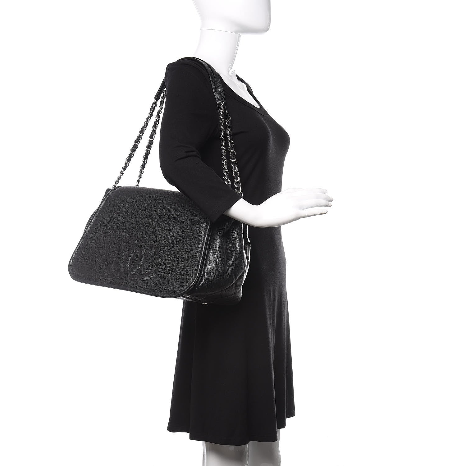 Chanel Caviar Timeless CC Accordion Flap Black 2 of 10