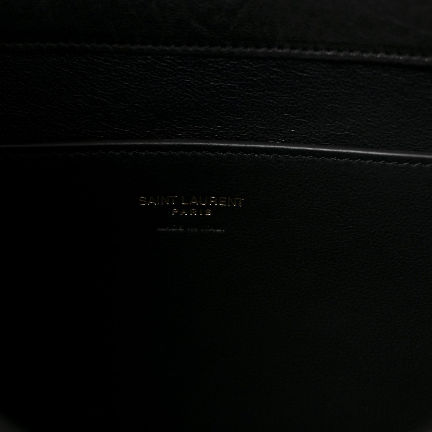 Grained Lambskin Large Cassandre Envelope Pouch Black