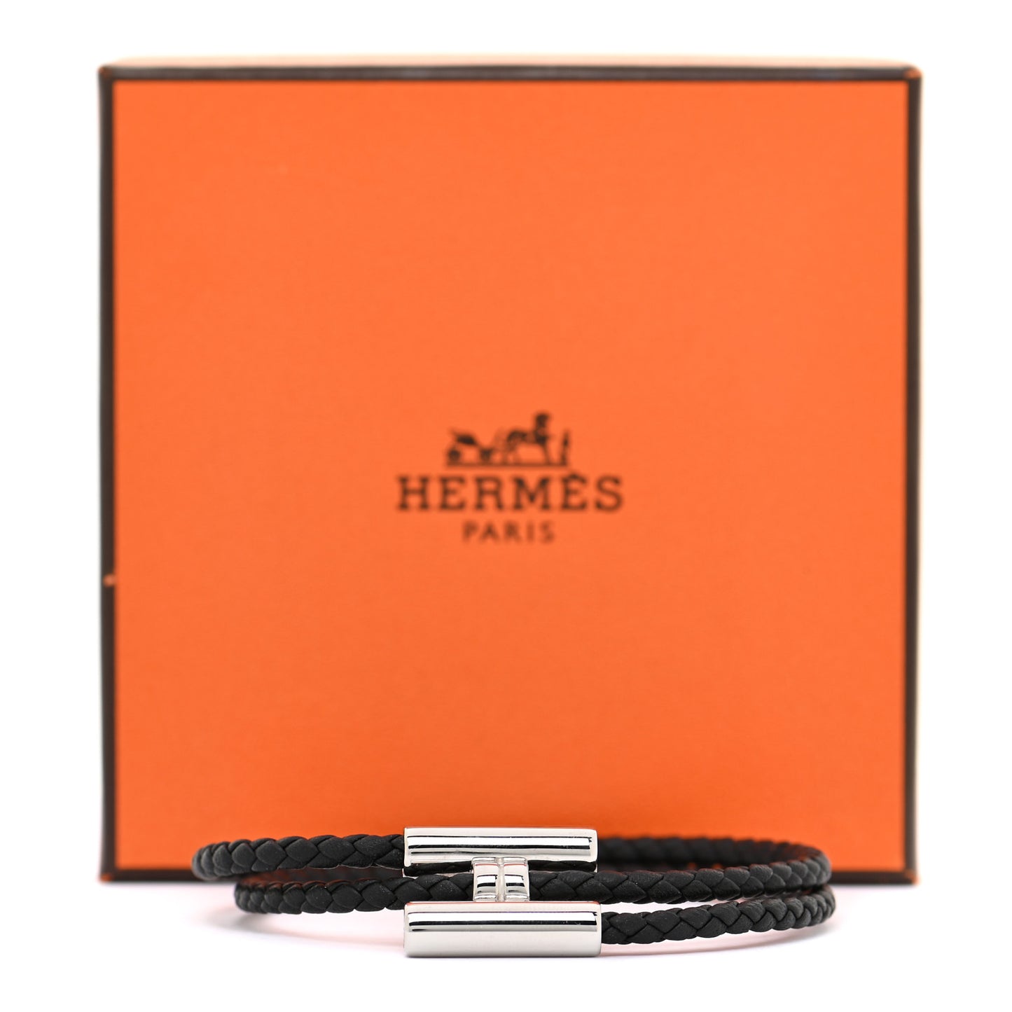 Swift Double Wrap Cord Tournis Tresse Bracelet Black