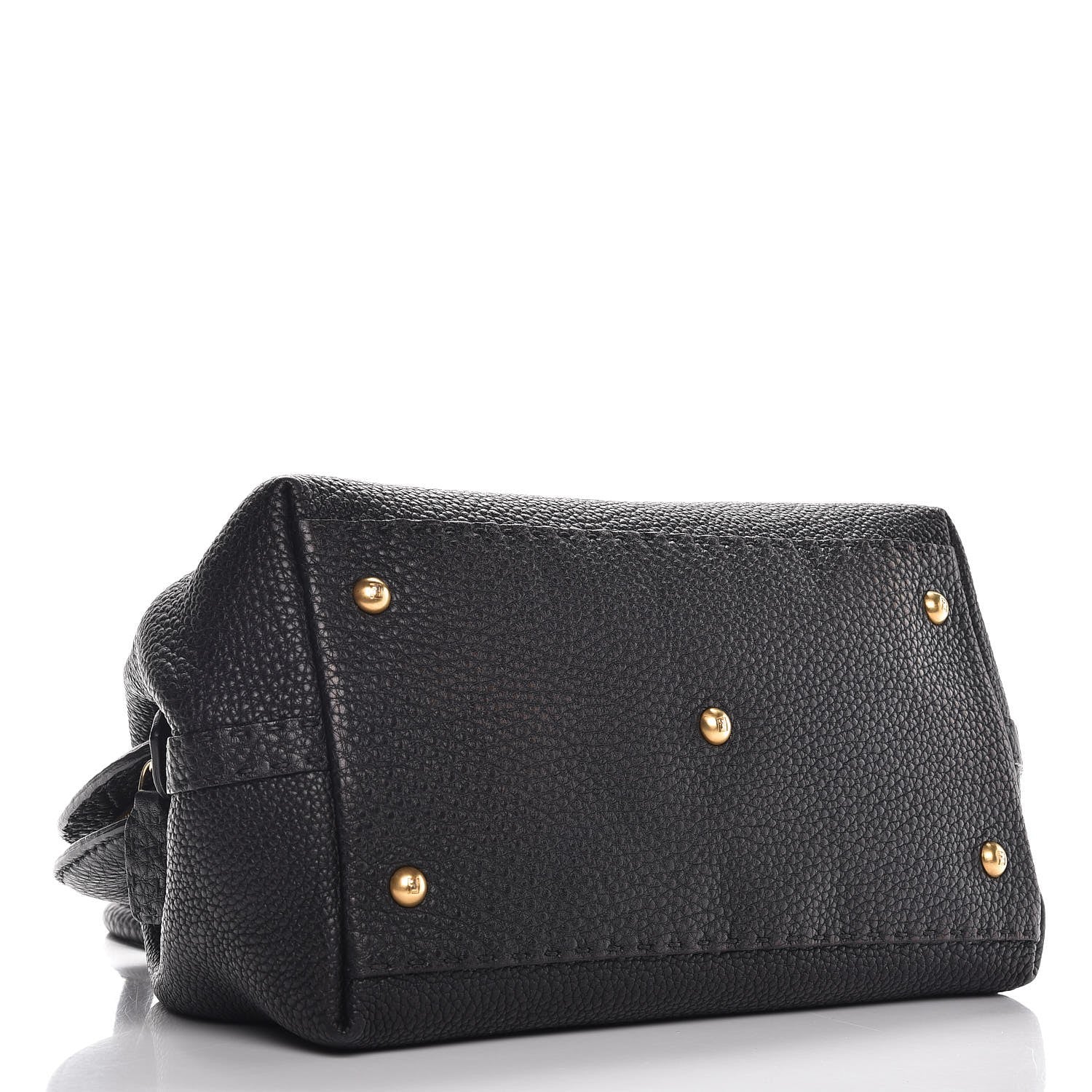 Fendi Calfskin Romano Selleria Adele 1328 Bag Black 4 of 12