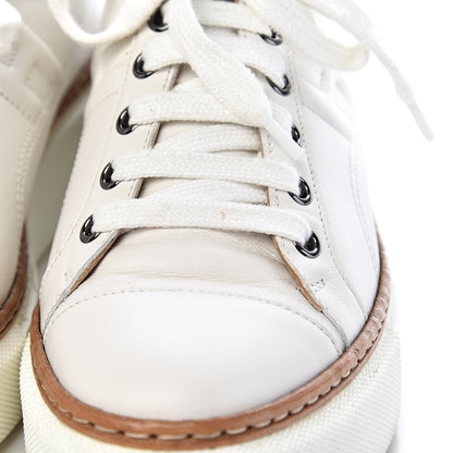 Hermes Calfskin Polo Sneakers 36.5 White 9 of 14