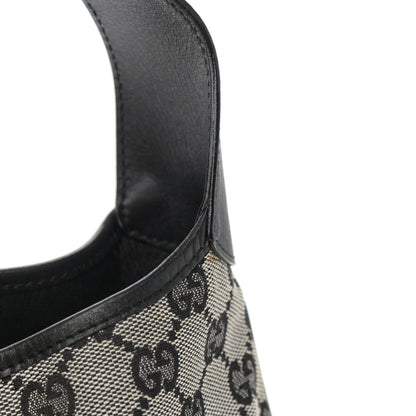 Gucci Monogram Lobster Clasp Jackie O Hobo Beige Black 12 of 12