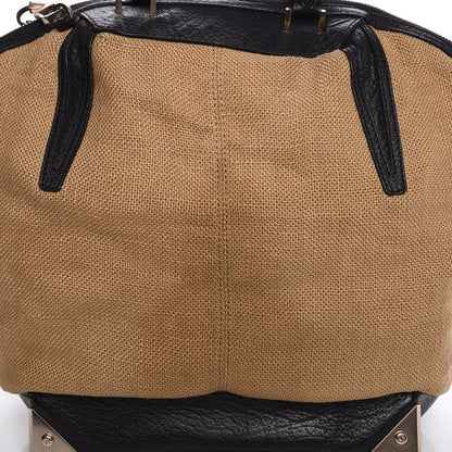 Alexander Wang Pebbled Calfskin Canvas Large Emile Khaki Silver Hardware 11 of 16