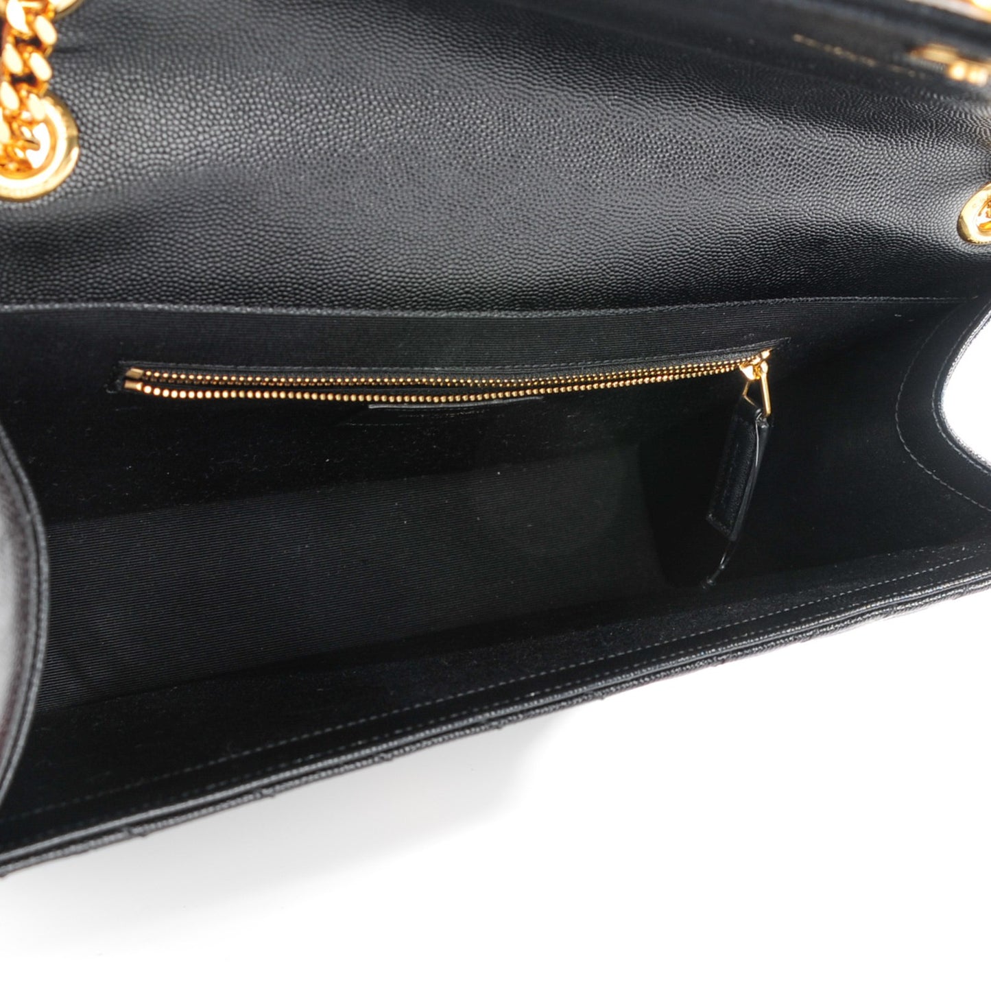 Grain De Poudre Matelasse Chevron Large Monogram Satchel Black