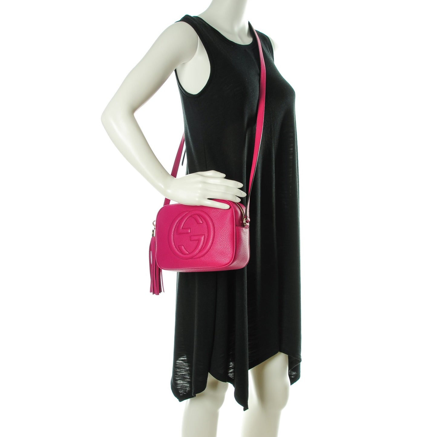 Cellarius Calfskin Small Soho Disco Bag Bright Bouganville
