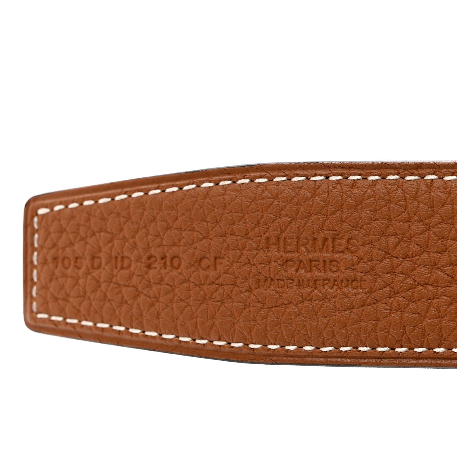 Hermes Box Togo 32mm Au Carre H Belt 105 Black Gold 3 of 5