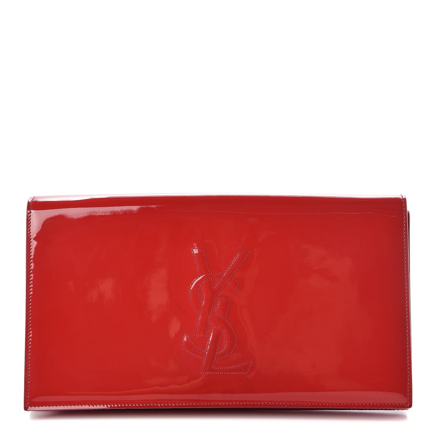 Patent Monogram Large Belle De Jour Clutch Red