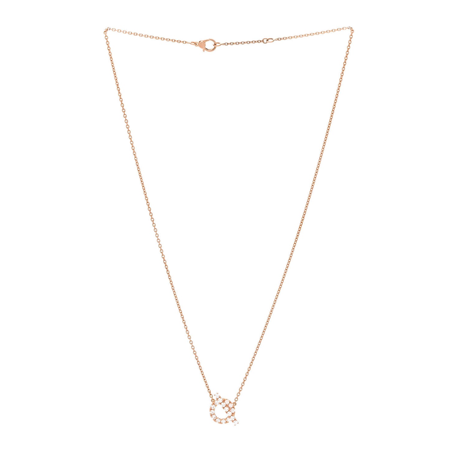 18K Rose Gold Diamond Finesse Pendant Necklace