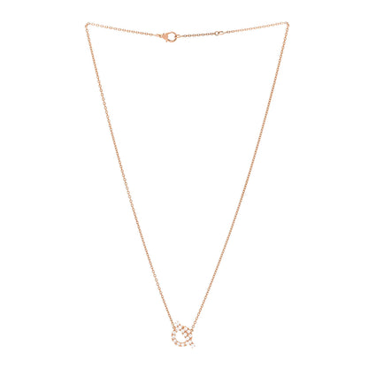 Hermes 18K Rose Gold Diamond Finesse Pendant Necklace 3 of 6