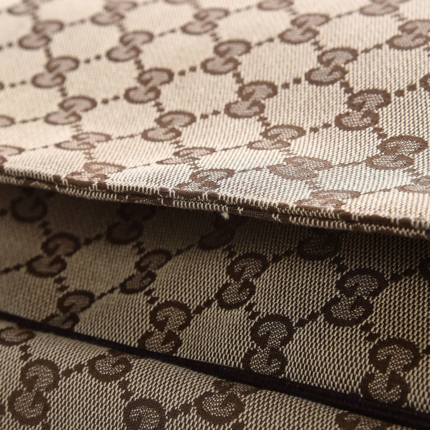 Monogram Large Flap Messenger Bag Beige Dark Brown