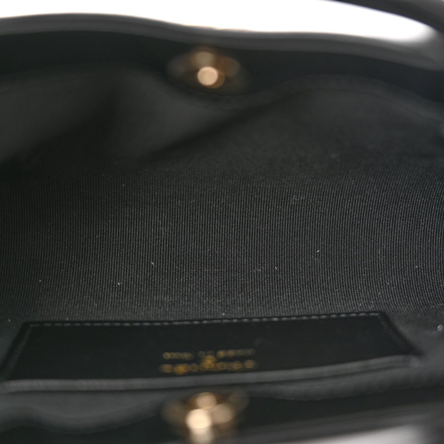 Shiny Crumpled Calfskin Quilted Nano 31 Shopping Bag Black