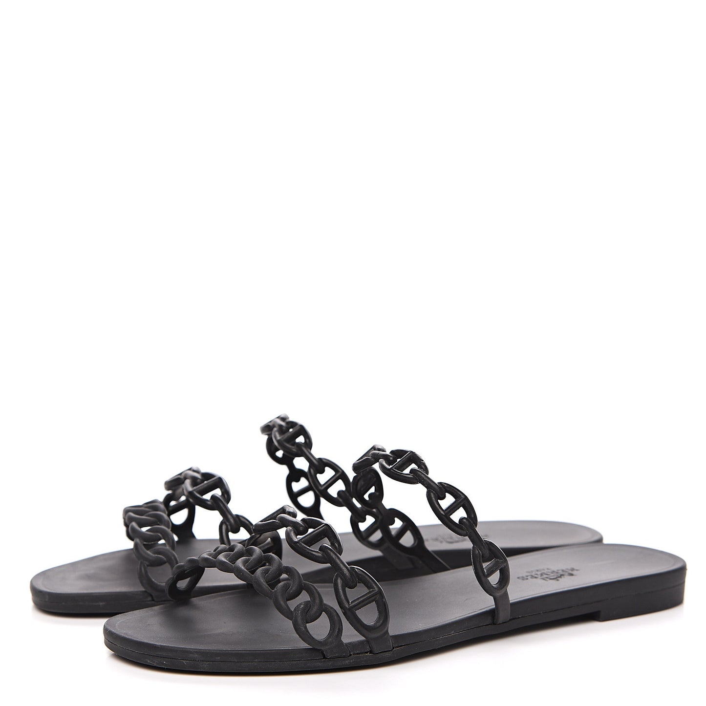 Rubber Chaine d'Ancre Rivage Sandals 37 Black